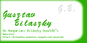 gusztav bilaszky business card